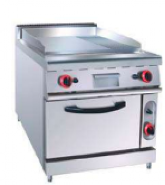 Gas Griddle (2/3 Flat & 1/3  Grooved With Oven)