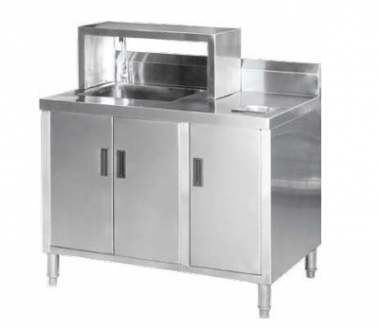 Single Compartment Sink With Over Shelf