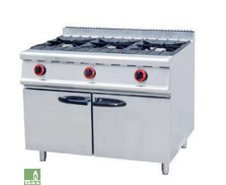 Gas Range With 3 Burner & Cabinet